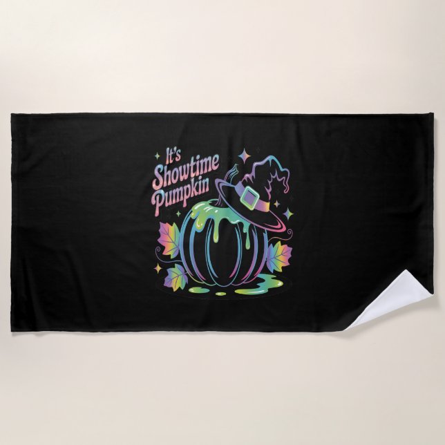 Serviette De Plage C'est l'heure du spectacle Chapeau Citrouille Citr (Devant)