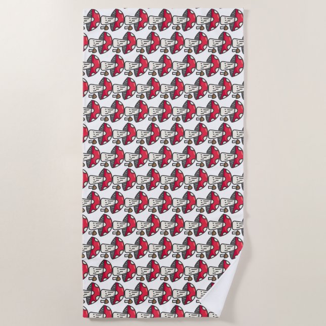 Serviette De Plage champignon (Devant)