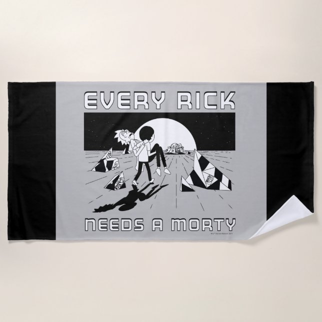 Serviette De Plage Chaque Rick A Besoin D'Un Morty (Devant)
