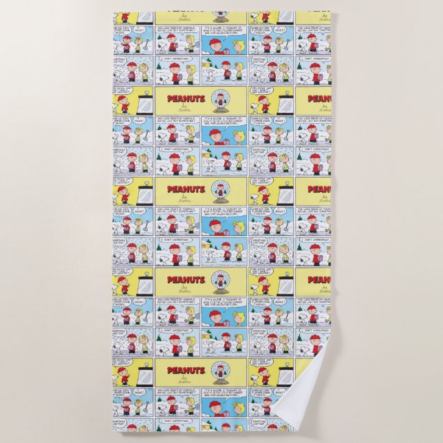 Serviette De Plage Charlie Brown | Boule à neige (Devant)