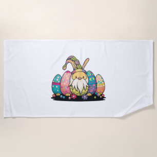 Serviette De Plage Chasse aux oeufs de Pâques Bunny printemps mignon