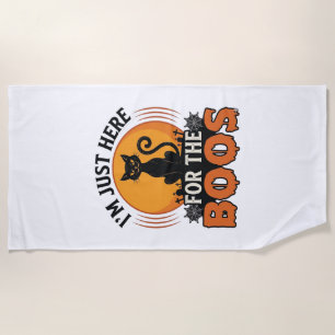 Serviette De Plage Chat d'Halloween Je suis juste là pour les Huées