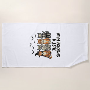 Serviette De Plage Chatons Halloween Patte Effrayante Design de Chemi