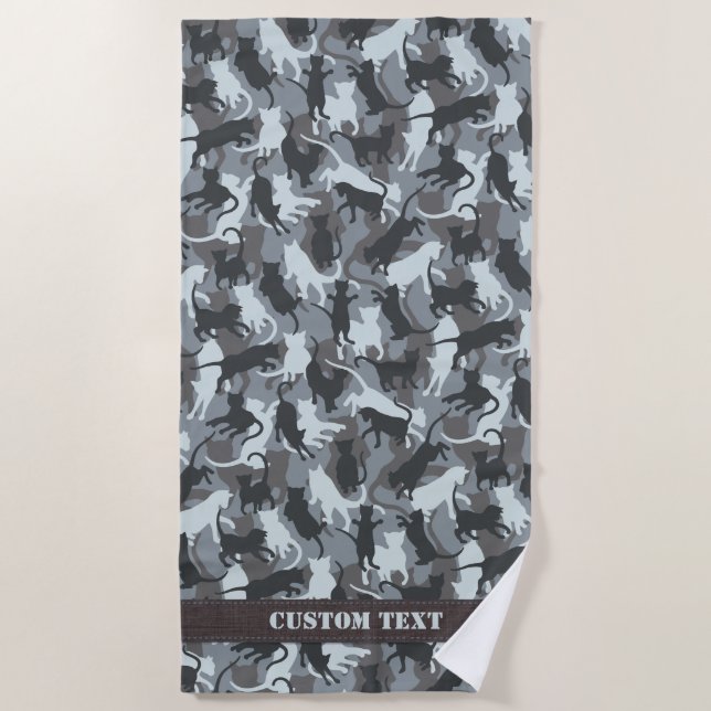 Serviette De Plage Chats Camouflage urbain (Devant)