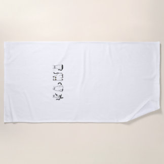 Serviette De Plage Chats noirs mignons en costume de fantôme femmes e