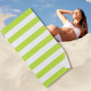 Serviette De Plage Chaux d'été brillant Vert Trappes horizontales
