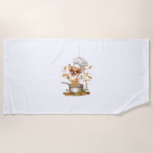 Serviette De Plage Chef Chihuahua - Maître de chien culinaire