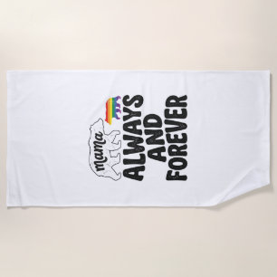 Serviette De Plage Chemise Arc-en-Ciel Vintage Mama Bear Toujours Et