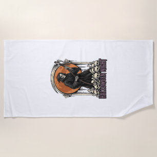 Serviette De Plage Chemise blanche gravure vintage Halloween Faucheur