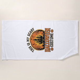 Serviette De Plage Chemise Château Hanté Costume Halloween Vintage De