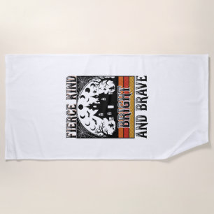 Serviette De Plage Chemise d'autonomisation Halloween Brave Vintage S