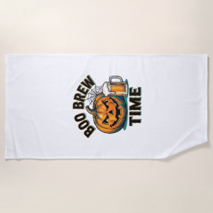 Serviette De Plage Chemise de bière Halloween Vintage Pumpkin Party T