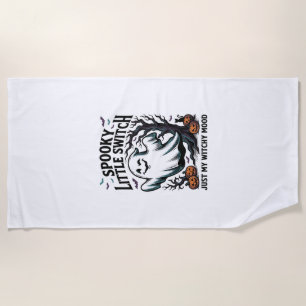 Serviette De Plage Chemise de sorcière Halloween Design d'humour de f