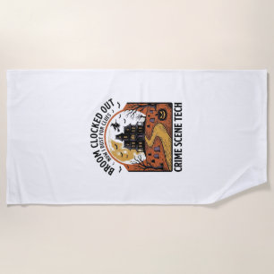 Serviette De Plage Chemise de technicien de scène de crime drôle de H