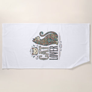 Serviette De Plage Chemise Graphique de Style de Gravure pour Amoureu