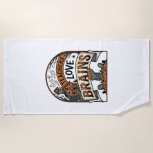 Serviette De Plage Chemise Halloween Enseignant Les Enseignants Aimen
