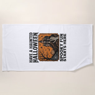 Serviette De Plage Chemise Halloween ensorcelée Conception de fête vi