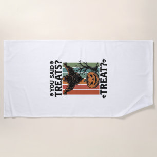 Serviette De Plage Chemise Halloween Fantôme avec Pun de friandise ef