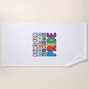 Serviette De Plage Chemise pour amoureux des animaux à empreinte de p