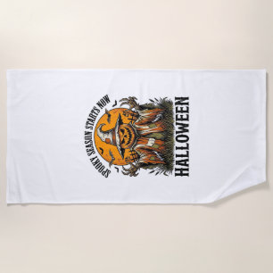 Serviette De Plage Chemise sorcière citrouille épouvantail Halloween
