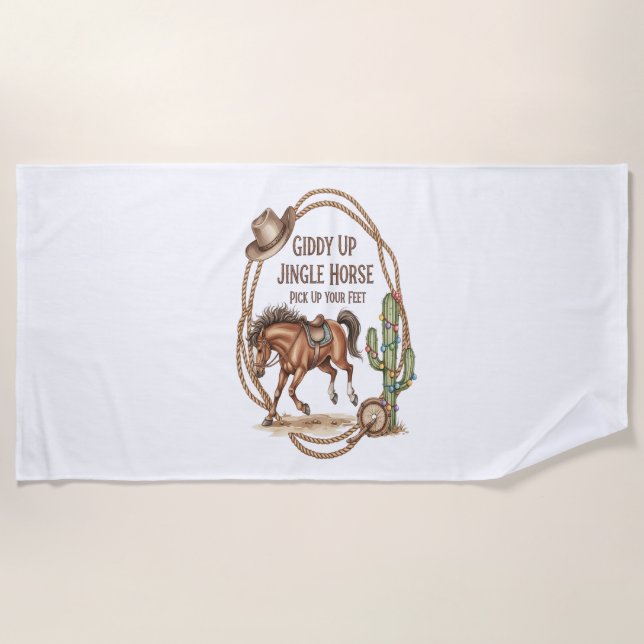 Serviette De Plage Cheval Jingle Giddy Up (Devant)