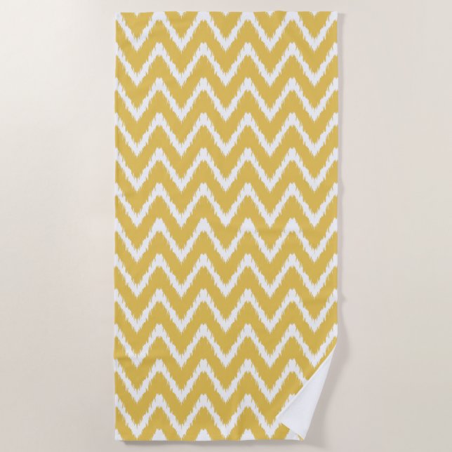Serviette De Plage Chevrons de chalet Sud miel (Devant)