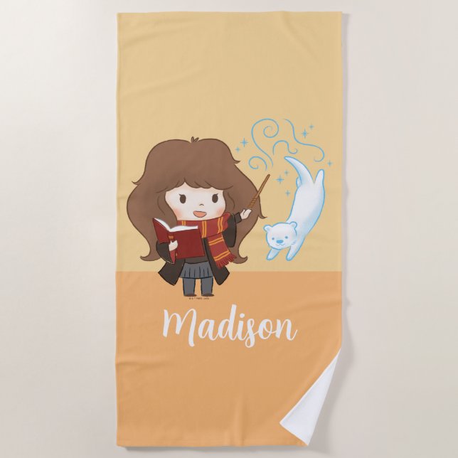 Serviette De Plage Chibi Hermione Granger Patronus (Devant)