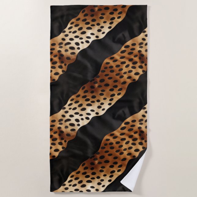 Serviette De Plage Chic Occidental Noir Brown (Devant)