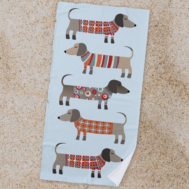 Serviette De Plage Chien de saucisse Dachshund (Créateur téléchargé)