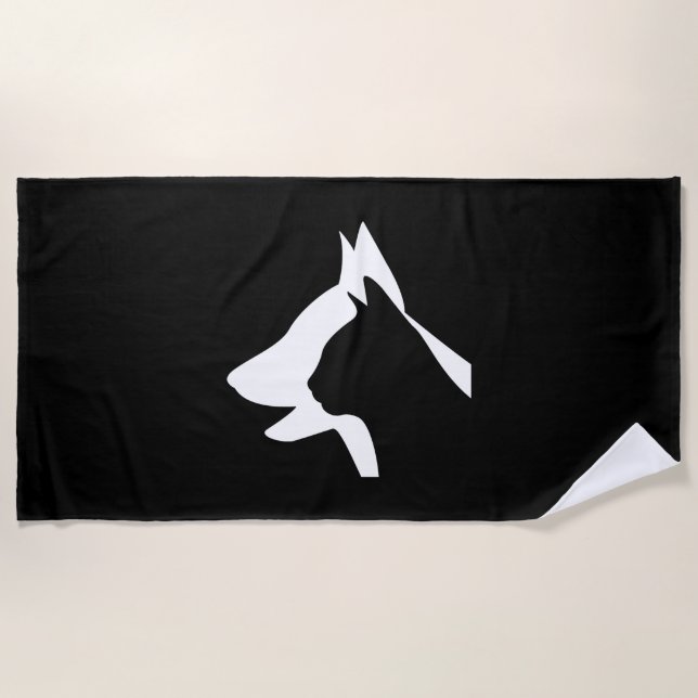 Serviette De Plage Chien Et Chat (Devant)