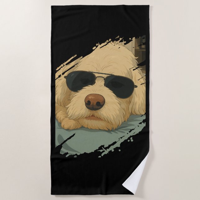Serviette De Plage Chien Max (Devant)