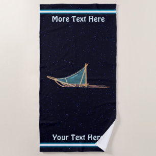 Serviette De Plage Chien Sur Étoiles