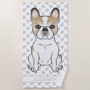 Serviette De Plage Chien-taureaux français / Chien français français 