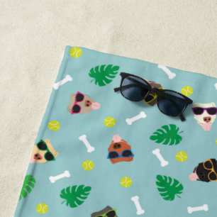 Serviette De Plage Chiens en vacances