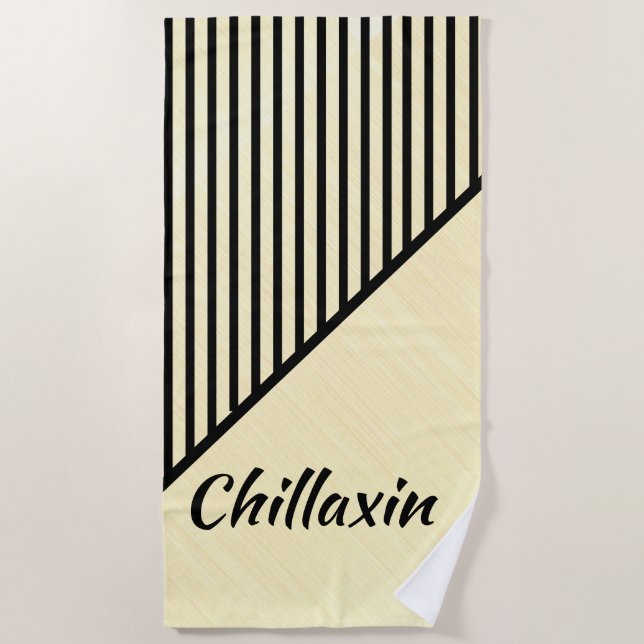 Serviette De Plage Chillaxin Chic Art Moderne (Devant)