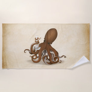 Serviette De Plage Chimie de la fiole d'octopus contenant du verre Ch