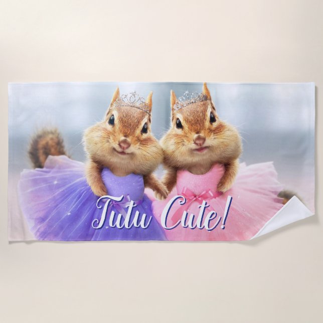Serviette De Plage Chipmunk Ballerina Duo (Devant)