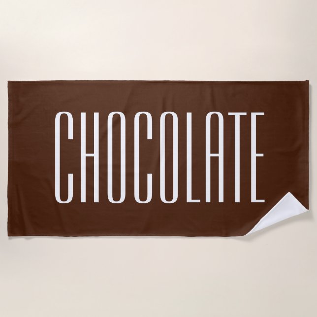 Serviette De Plage Chocolat Candy Bar Plage serviette cadeau (Devant)