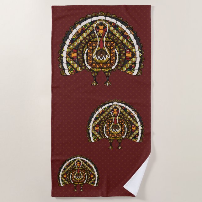 Serviette De Plage Chute Turquie Beach Towel (Devant)