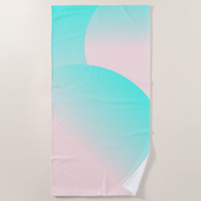 Serviette De Plage Ciel rose de coucher de soleil (Devant)
