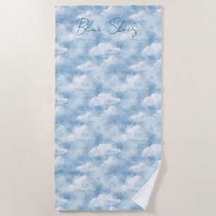 Serviette De Plage Cieux bleus Nuages  