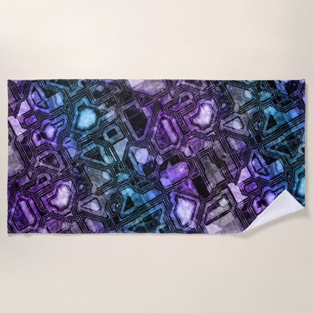 Serviette De Plage circuits gemstone - astro shadow : (Devant)
