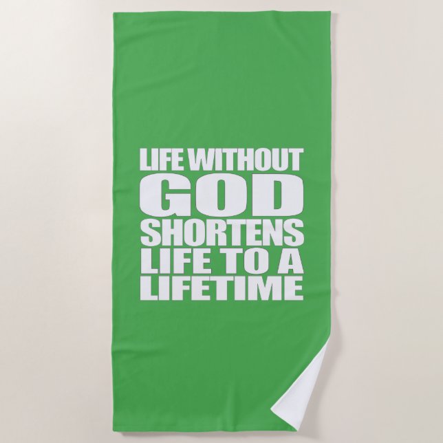 Serviette De Plage Citation de croyance chrétienne et biblique (Devant)