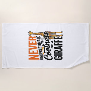 Serviette De Plage Citation de girafe drôle design vintage vecteur T-
