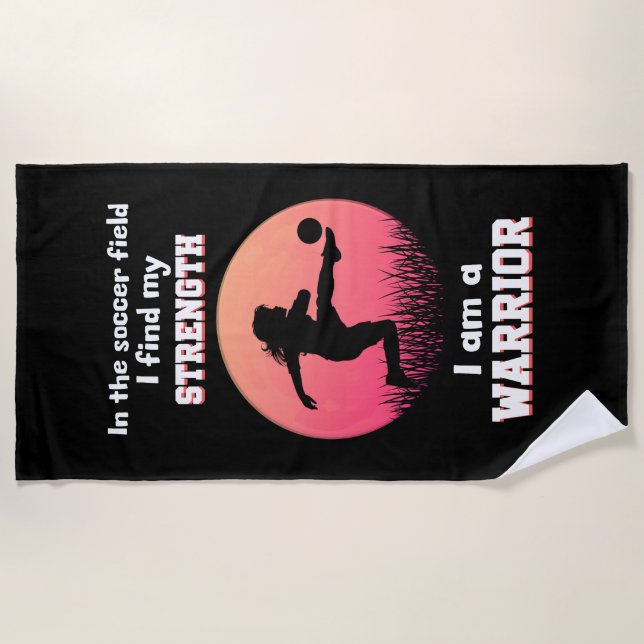 Serviette De Plage Citation motivationnelle sur les filles jouant au  (Devant)