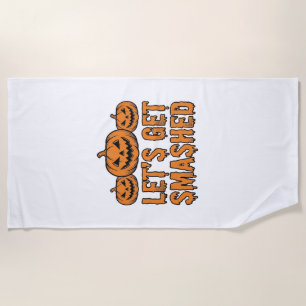 Serviette De Plage Citrouille drôle d'Halloween qu'on va éclater
