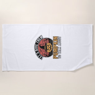 Serviette De Plage Citrouille drôle Halloween Vintage Design de T-shi