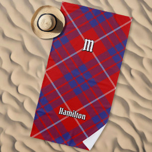 Serviette de plage Clan Hamilton Red Tartan