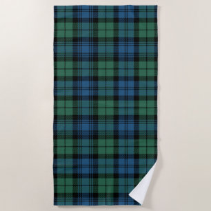 Serviette De Plage Clan Plaid Campbell Tartan Blue Black Green Check