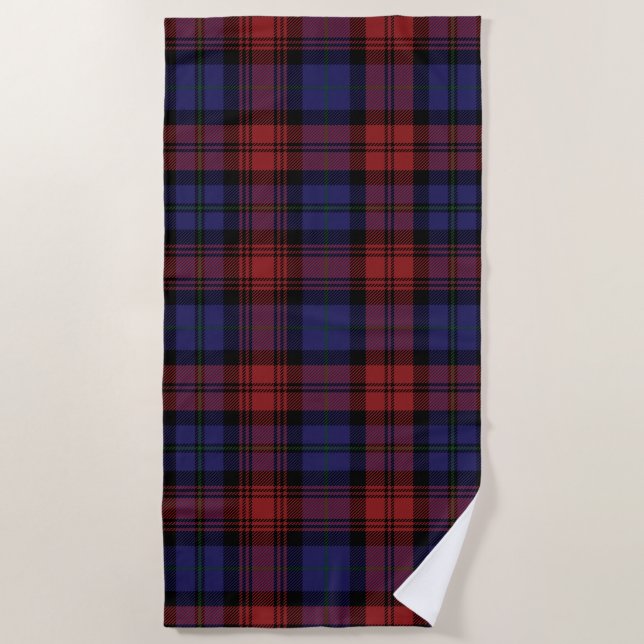 Serviette De Plage Clan rustique Tartan Plaid MacLachlan Check (Devant)